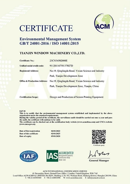 Certification ISO 14001